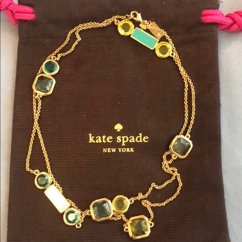 Kate spade necklace green and blue